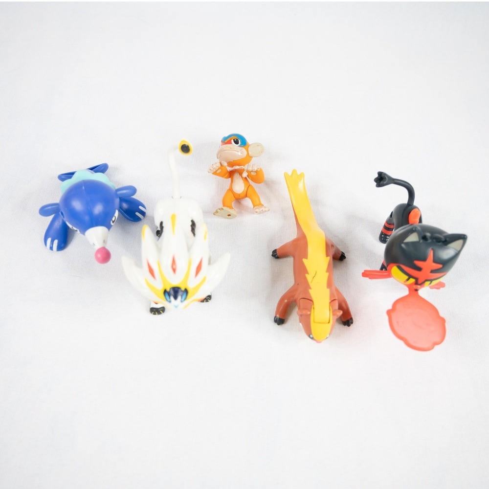 Nintendo Pokemon Action Figure Lot Kids toy burger king Solgaleo Litten 5pc